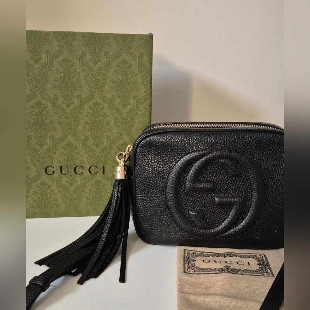 Gucci Black Leather Crossbody Bag